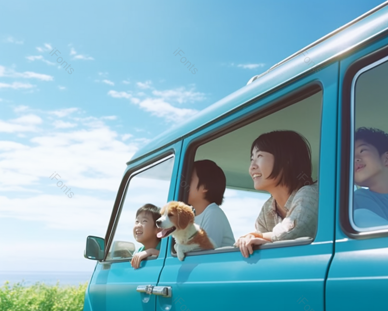 蓝天白云家庭旅行汽车特写镜头照片,高清,摄影图,摄影图片,图片大全,摄影图免费下载